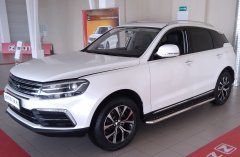 Тюнинг внедорожника Пороги с накладным листом Zotye Coupa 2018