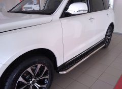 Тюнинг внедорожника Пороги с накладным листом Zotye Coupa 2018