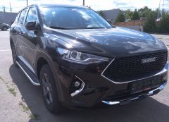 Тюнинг внедорожника Пороги с накладным листом Haval F7, F7X  2019