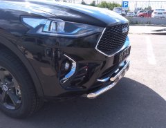 Тюнинг внедорожника Защита переднего бампера Haval F7, F7X  2019