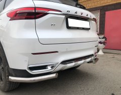 Тюнинг внедорожника Защита заднего бампера Haval F7, F7X  2019