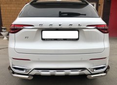 Тюнинг внедорожника Защита заднего бампера Haval F7, F7X  2019