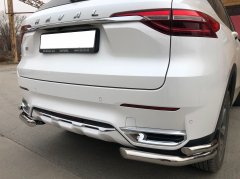 Тюнинг внедорожника Защита заднего бампера Haval F7, F7X  2019
