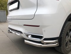 Тюнинг внедорожника Защита заднего бампера Haval F7, F7X  2019