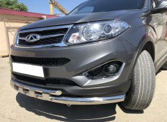Тюнинг внедорожника Защита переднего бампера Chery Tiggo 5 2014