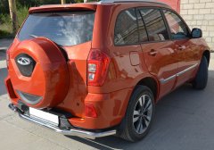 Тюнинг внедорожника Защита заднего бампера Chery Tiggo 3 2017- наст. вр.