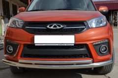 Тюнинг внедорожника Защита переднего бампера Chery Tiggo 3 2017- наст. вр.