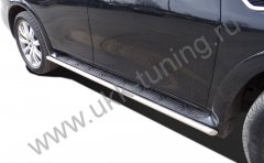 Тюнинг внедорожника Защита штатного порога труба Infinity QX56 2010