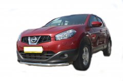 Тюнинг внедорожника Защита переднего бампера Nissan Qashgai+2 2009