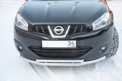 Тюнинг внедорожника Защита переднего бампера Nissan Qashgai+2 2009