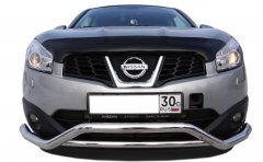 Тюнинг внедорожника Защита переднего бампера Nissan Qashgai+2 2009