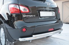 Тюнинг внедорожника Защита заднего бампера Nissan Qashgai+2 2009