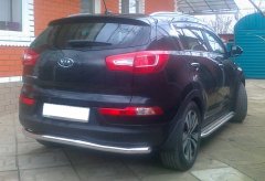 Тюнинг внедорожника Защита заднего бампера KIA Sportage 2010