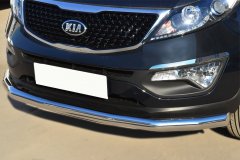 Тюнинг внедорожника Защита переднего бампера KIA Sportage 2010