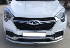 Тюнинг внедорожника Защита переднего бампера Chery Tiggo 4 2019