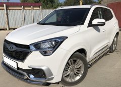 Тюнинг внедорожника Защита переднего бампера Chery Tiggo 4 2019