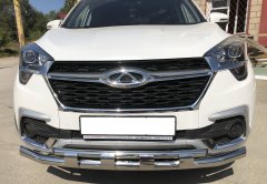 Тюнинг внедорожника Защита переднего бампера Chery Tiggo 4 2019