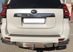 Тюнинг внедорожника Защита заднего бампера Toyota Land Cruiser Prado 150 2017