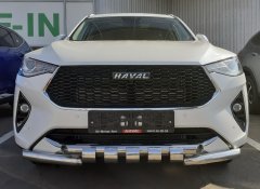 Тюнинг внедорожника Защита переднего бампера Haval F7, F7X  2019