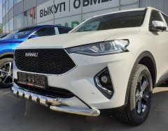 Тюнинг внедорожника Защита переднего бампера Haval F7, F7X  2019