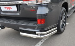 Тюнинг внедорожника Защита заднего бампера Toyota Land Cruiser 200 TRD 2019