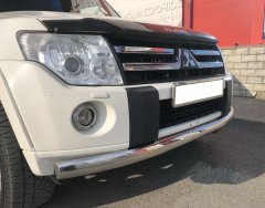 Тюнинг внедорожника Защита переднего бампера Mitsubishi Pajero 4 2006-2017