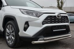Тюнинг внедорожника Защита переднего бампера Toyota RAV4 2019