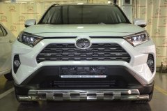 Тюнинг внедорожника Защита переднего бампера Toyota RAV4 2019