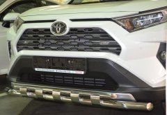 Тюнинг внедорожника Защита переднего бампера Toyota RAV4 2019