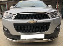 Тюнинг внедорожника Защита переднего бампера Chevrolet Captiva 2012