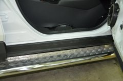 Тюнинг внедорожника Пороги с накладным листом Toyota RAV4 2019