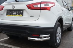 Тюнинг внедорожника Защита заднего бампера Nissan Qashqai 2017 рестайлинг