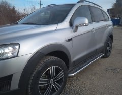 Тюнинг внедорожника Пороги с накладным листом Chevrolet Captiva 2012