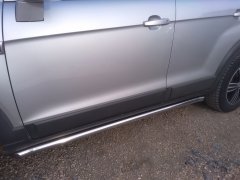 Тюнинг внедорожника Защита штатного порога труба Chevrolet Captiva 2012