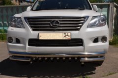 Тюнинг внедорожника Защита переднего бампера Lexus LX 570 2007-2012