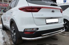 Тюнинг внедорожника Защита заднего бампера KIA Sportage 2018 (рестайлинг)