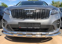 Тюнинг внедорожника Защита переднего бампера KIA Sorento Prime 2018