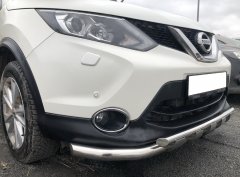 Тюнинг внедорожника Защита переднего бампера Nissan Qashqai 2015