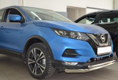 Тюнинг внедорожника Защита переднего бампера Nissan Qashqai 2017 рестайлинг