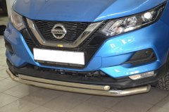 Тюнинг внедорожника Защита переднего бампера Nissan Qashqai 2017 рестайлинг