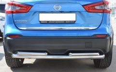 Тюнинг внедорожника Защита заднего бампера Nissan Qashqai 2017 рестайлинг