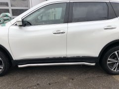 Тюнинг внедорожника Защита штатного порога труба Nissan X-trail 2015 (T32) Третье поколение