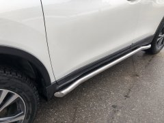 Тюнинг внедорожника Защита штатного порога труба Nissan X-trail 2015 (T32) Третье поколение