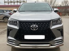 Тюнинг внедорожника Защита переднего бампера Toyota Hilux 2015