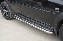 Тюнинг внедорожника Пороги с накладным листом Land Rover Freelander 1997-2006г. (I поколение)