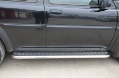 Тюнинг внедорожника Пороги с накладным листом Land Rover Freelander 1997-2006г. (I поколение)