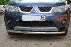 Тюнинг внедорожника Защита переднего бампера Mitsubishi Outlander XL 2006-2009