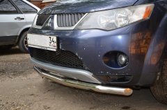 Тюнинг внедорожника Защита переднего бампера Mitsubishi Outlander XL 2006-2009