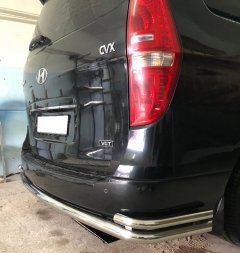 Тюнинг внедорожника Защита заднего бампера Hyundai H1 Grand Starex 2007