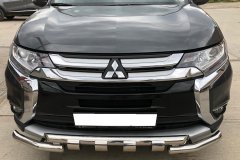 Тюнинг внедорожника Защита переднего бампера Mitsubishi Outlander 2015